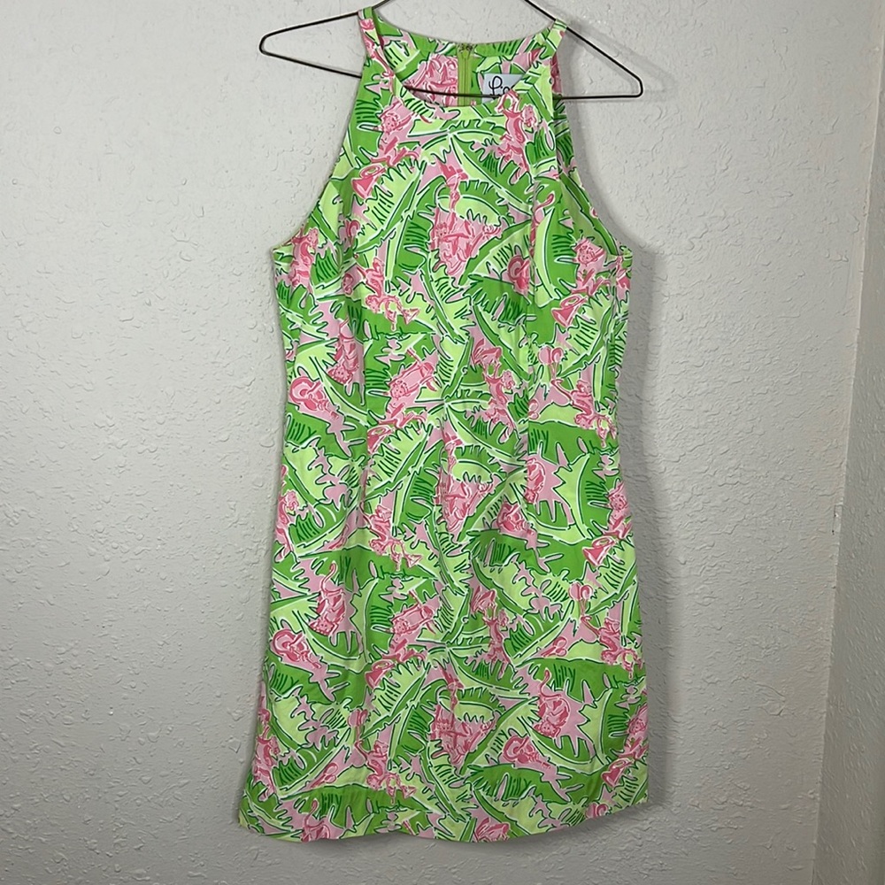 Rare Print Vintage Lilly Pulitzer Musical Monkey Dress Size 8